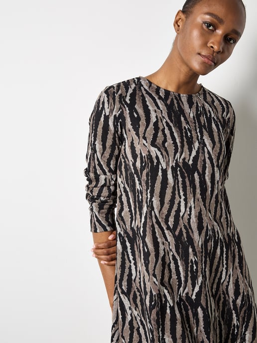Apricot Zebra-Strick-Mini-Kleid - Image 3