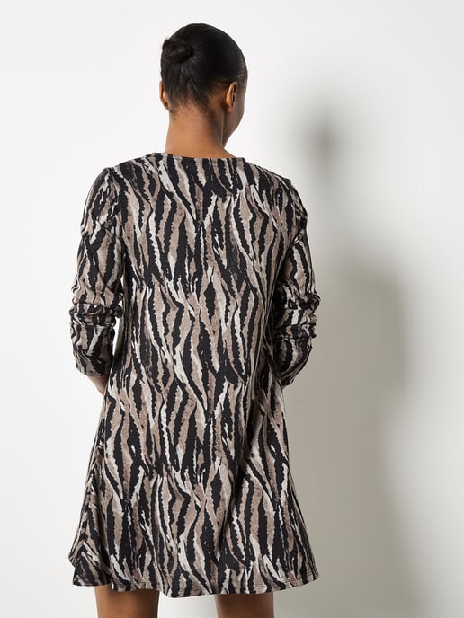 Apricot Zebra-Strick-Mini-Kleid - Image 4