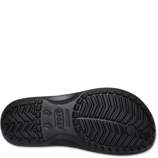 Herren Crocs Crocbrand Flip Flop in Schwarz Grau - Image 3