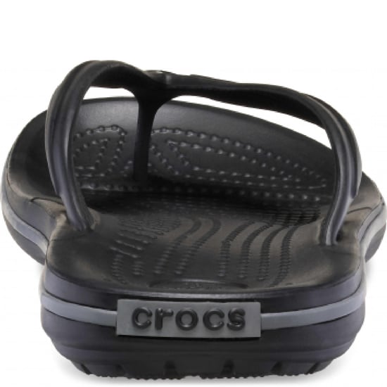 Herren Crocs Crocbrand Flip Flop in Schwarz Grau - Image 4