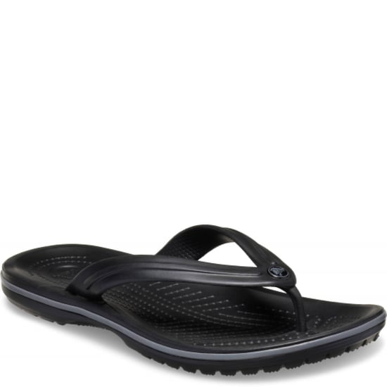 Herren Crocs Crocbrand Flip Flop in Schwarz Grau - Image 5