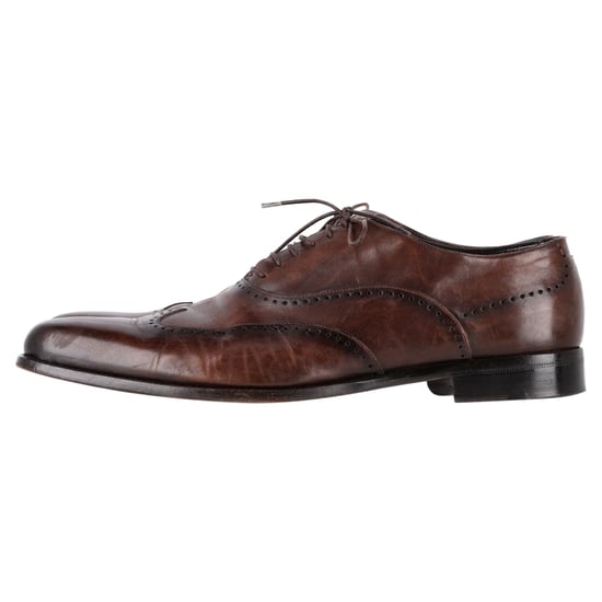 Ermenegildo Zegna Wingtip-Oxford-Schuhe aus braunem Leder - Image 4