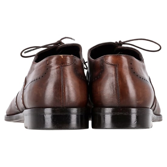 Ermenegildo Zegna Wingtip-Oxford-Schuhe aus braunem Leder - Image 5