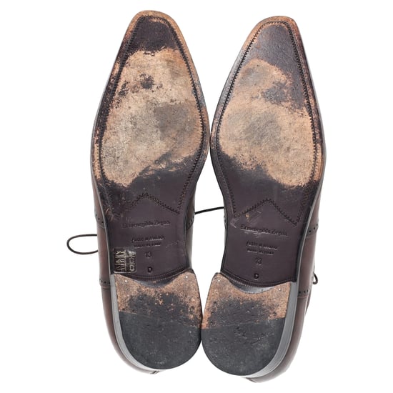 Ermenegildo Zegna Wingtip-Oxford-Schuhe aus braunem Leder - Image 6