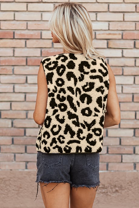Leopard Sherpa Weste - Image 4