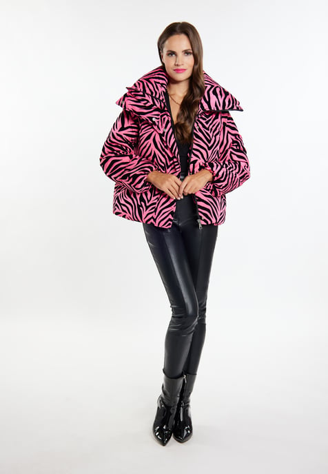 Faina Steppjacke mit Zebra-Print Damen Rosa Zebra - Image 2