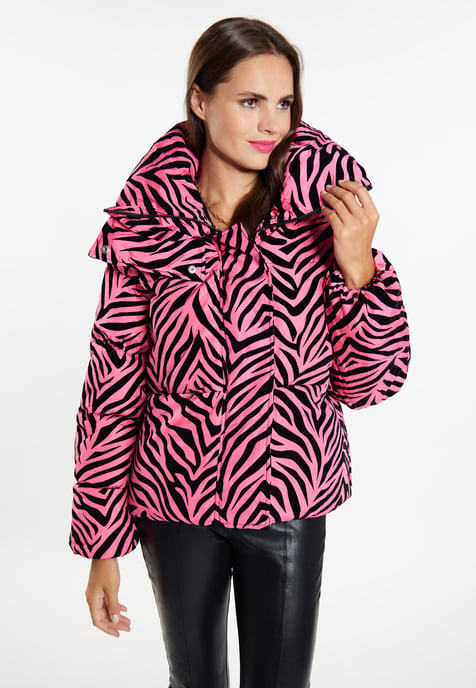 Faina Steppjacke mit Zebra-Print Damen Rosa Zebra - Image 3