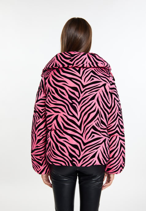 Faina Steppjacke mit Zebra-Print Damen Rosa Zebra - Image 4