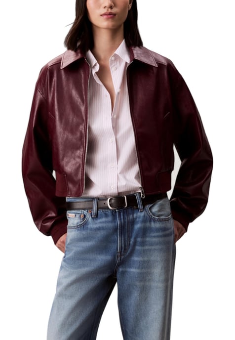 Nachahmungsleder Zip-Jacke - Image 1