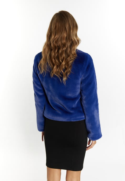 Faina Faux Fur Jacke Damen KÖNIGSBLAU - Image 4
