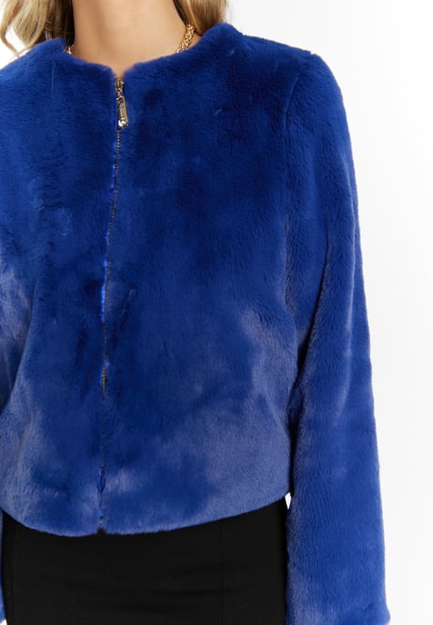 Faina Faux Fur Jacke Damen KÖNIGSBLAU - Image 5