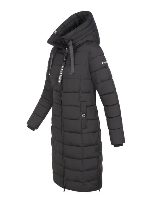 Navahoo Mondmädchen Damen Winter Steppmantel mit Kapuze und Fleecefutter - Image 3