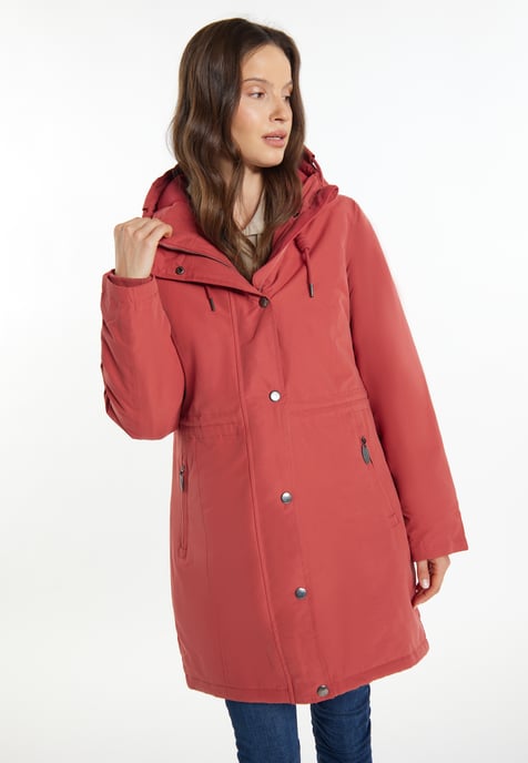 usha Wattierter Kurzmantel Damen Vintage Rot - Image 3