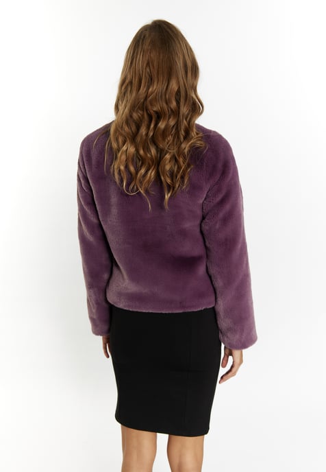 Faina Faux Fur Jacke Damen violett - Image 4