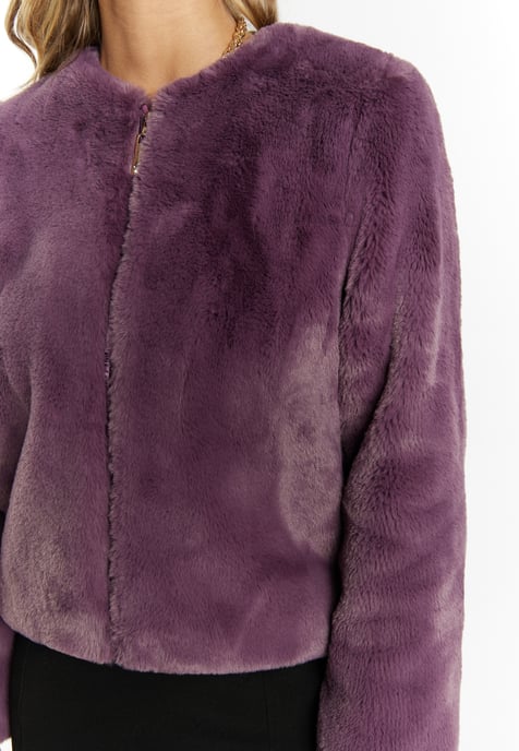 Faina Faux Fur Jacke Damen violett - Image 5