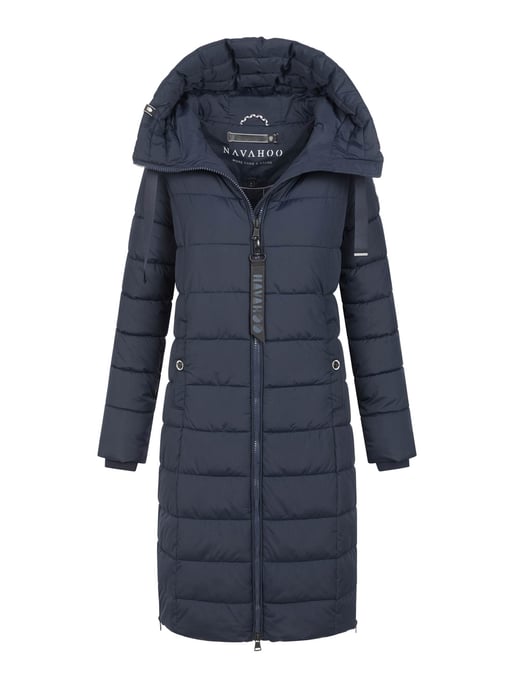 Navahoo Mondmädchen Damen Winter Steppmantel mit Kapuze und Fleecefutter - Image 1
