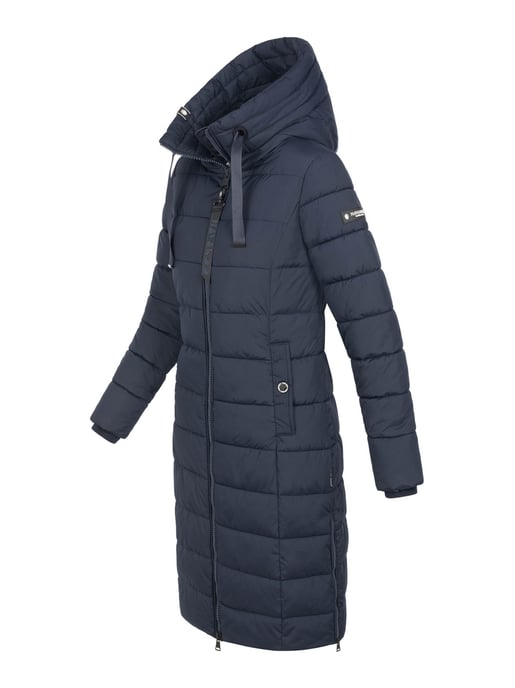 Navahoo Mondmädchen Damen Winter Steppmantel mit Kapuze und Fleecefutter - Image 3