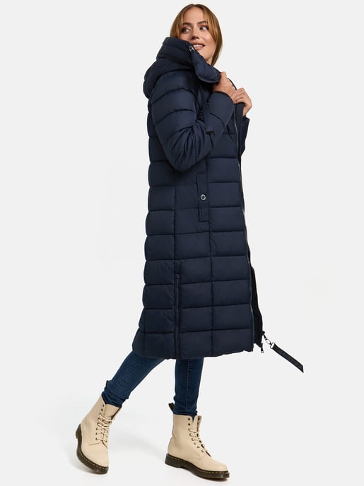 Navahoo Mondmädchen Damen Winter Steppmantel mit Kapuze und Fleecefutter - Image 6