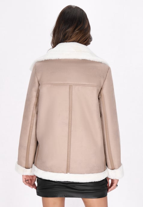 Faina Jacke Damen Taupe - Image 4