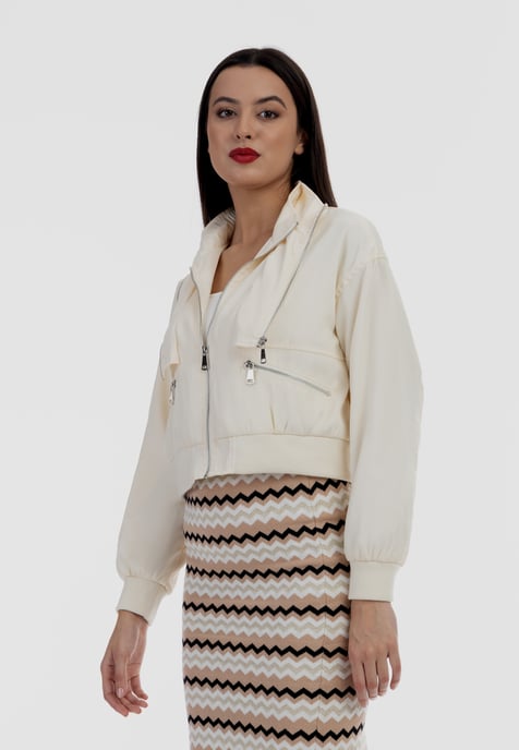 Faina Jacke Damen Creme - Image 3