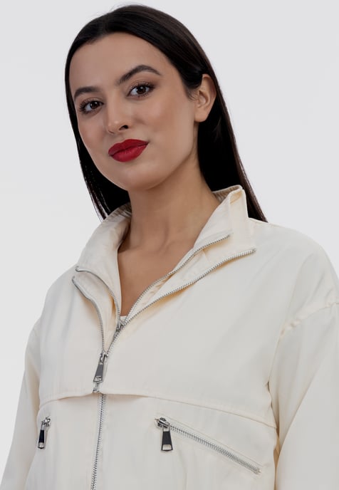 Faina Jacke Damen Creme - Image 5