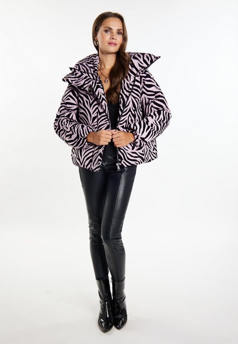 Faina Steppjacke mit Zebra-Print Damen Lila Zebra - Image 2