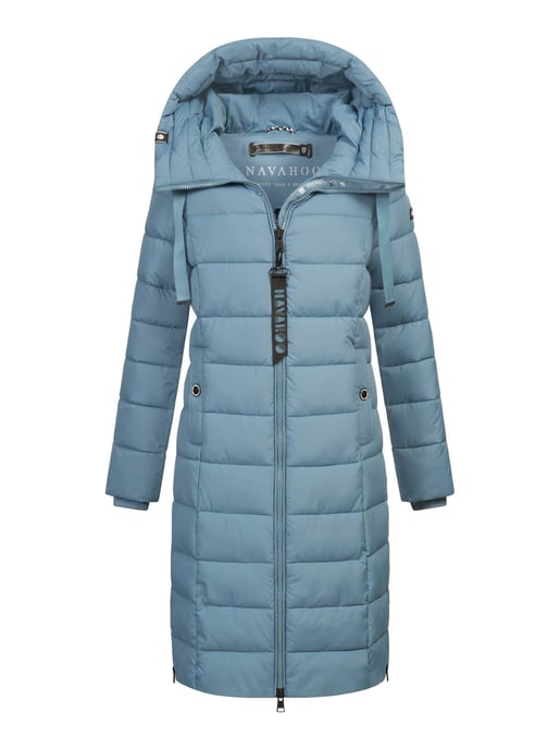 Navahoo Mondmädchen Damen Winter Steppmantel mit Kapuze und Fleecefutter - Image 1