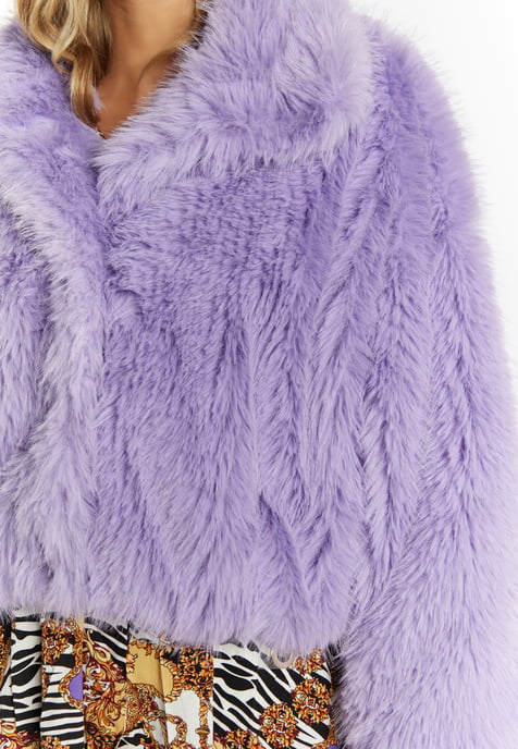 Faina Faux Fur Blouson Damen helllila - Image 5