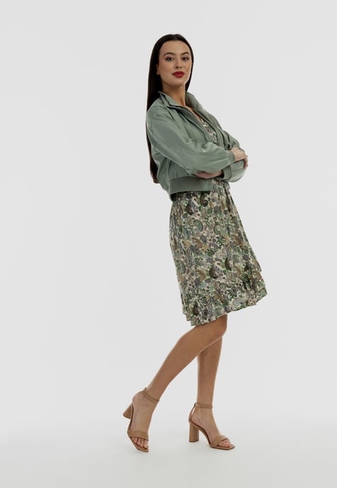 Faina Jacke Damen grau oliv - Image 2