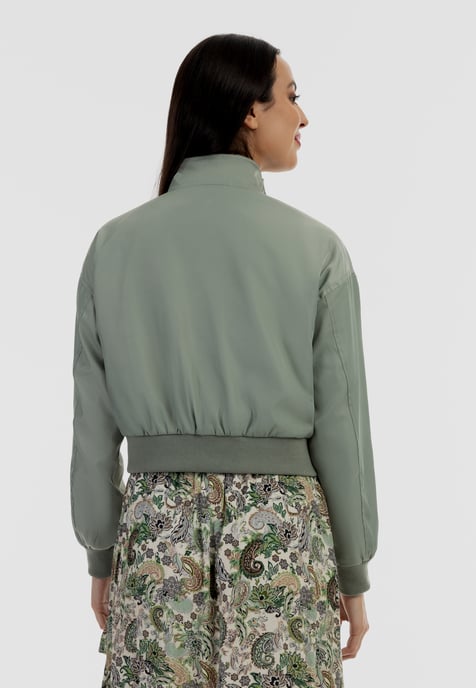 Faina Jacke Damen grau oliv - Image 4
