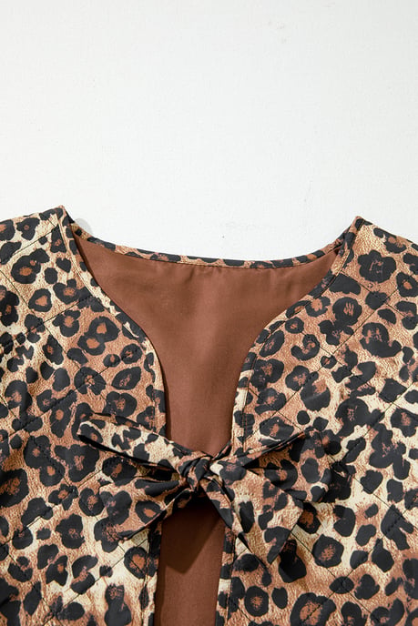 Leopard-Print Krawatten-Frontjacke - Image 4