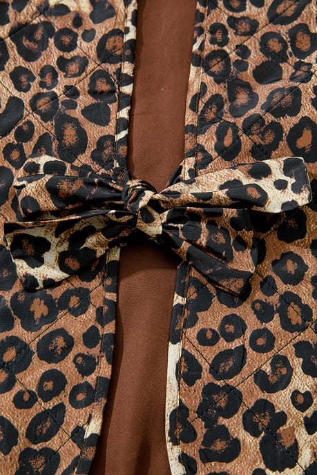 Leopard-Print Krawatten-Frontjacke - Image 5
