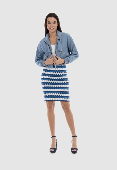 Faina Jacke Damen rauchblau - Image 2
