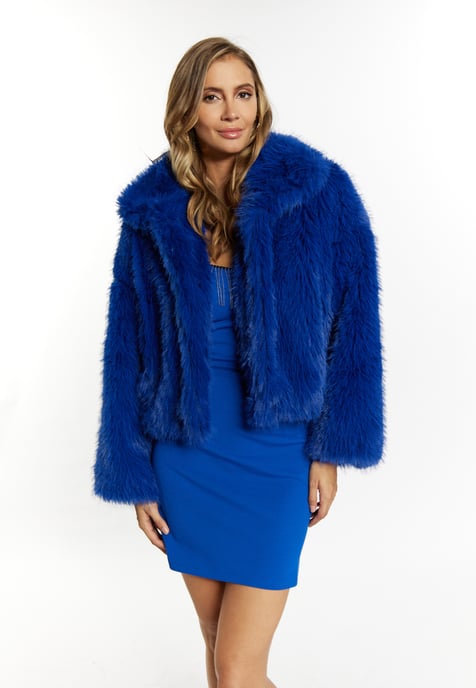 Faina Faux Fur Blouson Damen KÖNIGSBLAU - Image 3