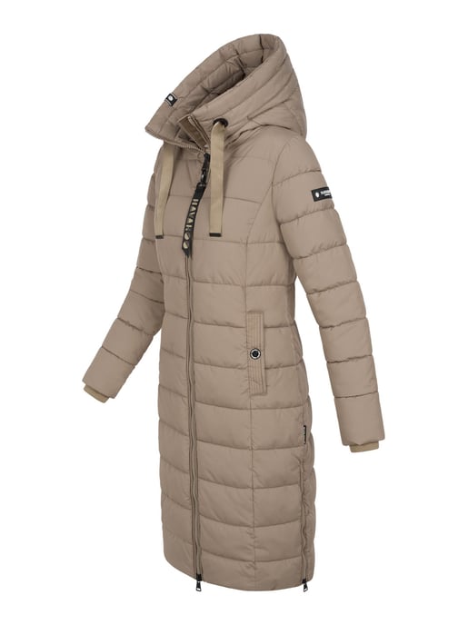 Navahoo Mondmädchen Damen Winter Steppmantel mit Kapuze und Fleecefutter - Image 3