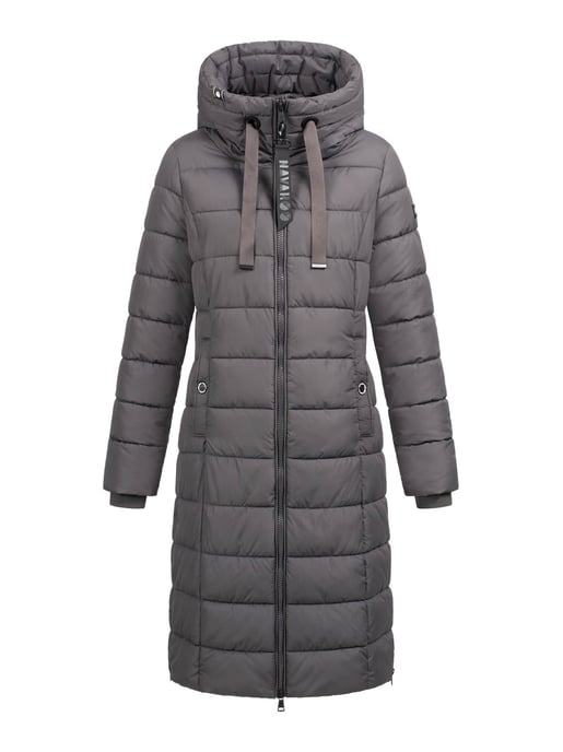 Navahoo Mondmädchen Damen Winter Steppmantel mit Kapuze und Fleecefutter - Image 2