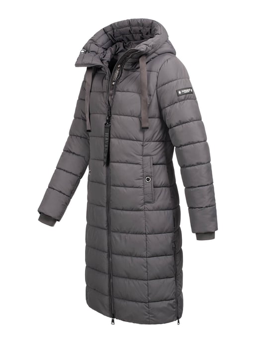 Navahoo Mondmädchen Damen Winter Steppmantel mit Kapuze und Fleecefutter - Image 3