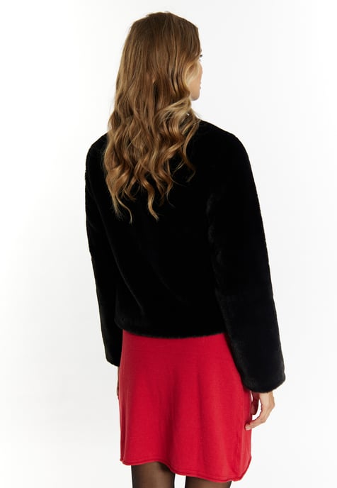 Faina Faux Fur Jacke Damen schwarz - Image 4