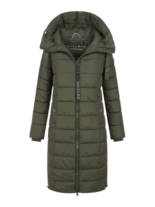Navahoo Mondmädchen Damen Winter Steppmantel mit Kapuze und Fleecefutter - Image 1