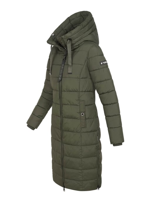 Navahoo Mondmädchen Damen Winter Steppmantel mit Kapuze und Fleecefutter - Image 3