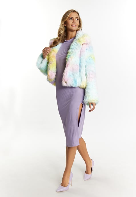 Faina Faux Fur Blouson Damen Regenbogen - Image 2
