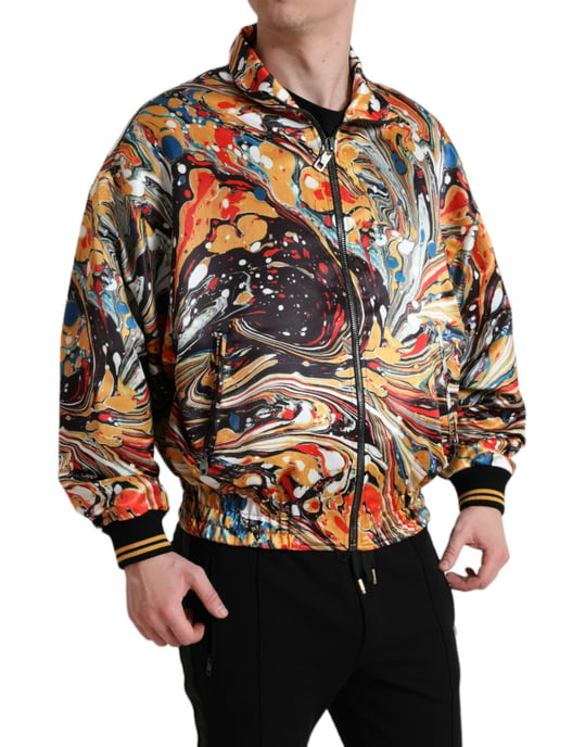 Legere Jacke mit marmoriertem Druck Bomberjacke - Image 1