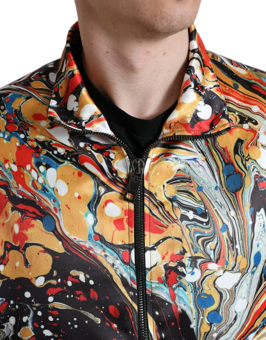 Legere Jacke mit marmoriertem Druck Bomberjacke - Image 4