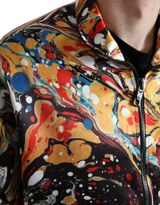 Legere Jacke mit marmoriertem Druck Bomberjacke - Image 5
