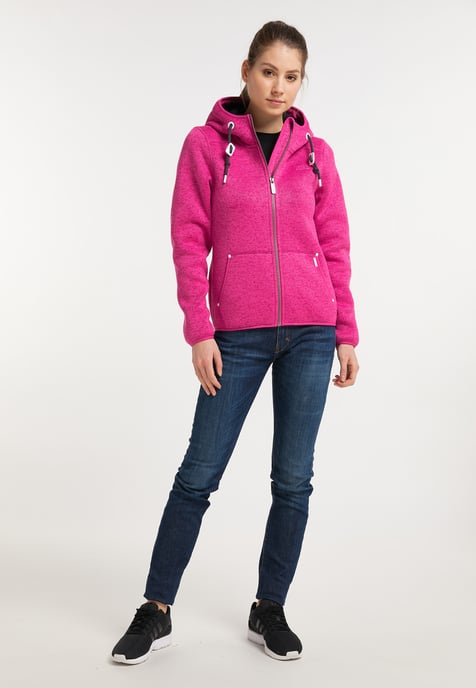 ICEBOUND Strickfleecejacke Damen rosa Melange - Image 2