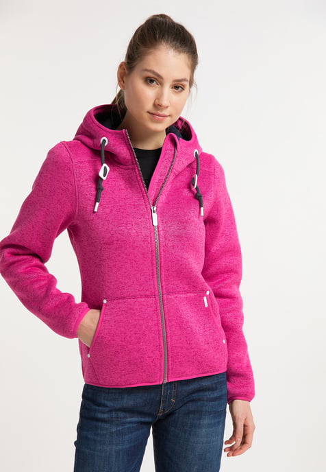 ICEBOUND Strickfleecejacke Damen rosa Melange - Image 3