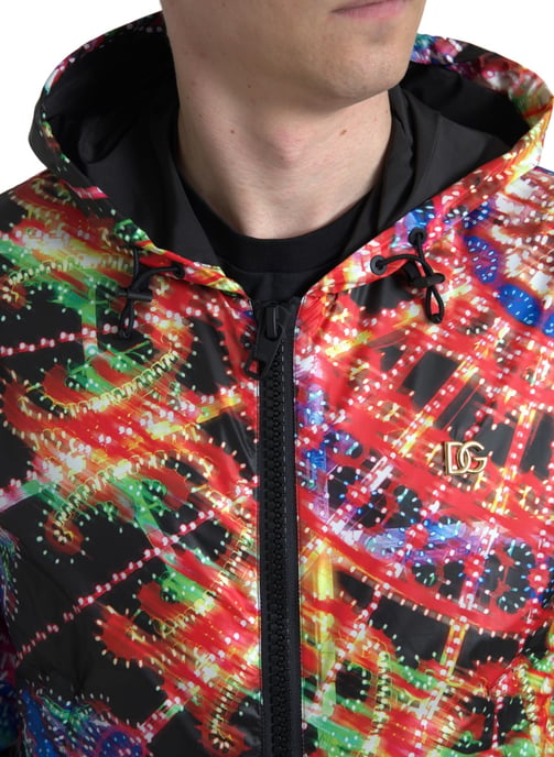 Vegas Lights Print Kapuzenjacke - Image 4