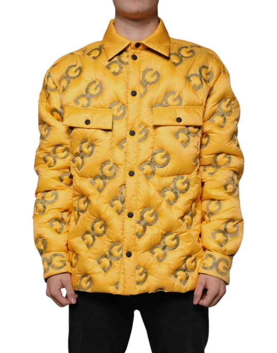 Dolce & Gabbana Pufferjacke mit DG-Logo - Orange - Image 1