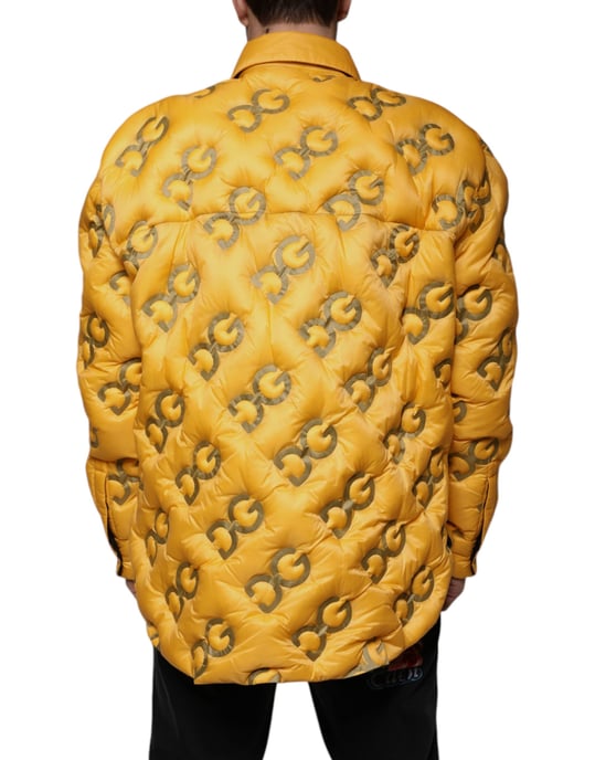 Dolce & Gabbana Pufferjacke mit DG-Logo - Orange - Image 4
