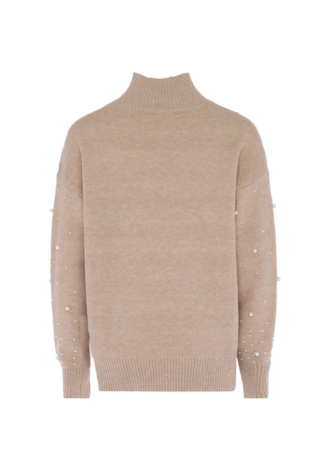 Faina Pullover mit Perlen Damen Beige - Image 2